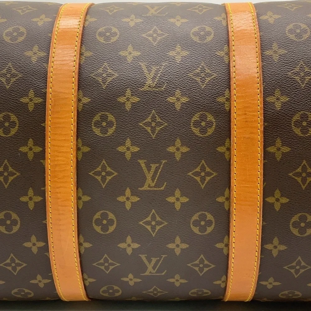 Auth Louis Vuitton Monogram Keepall 60 Boston Bag W/PadLock/Tag